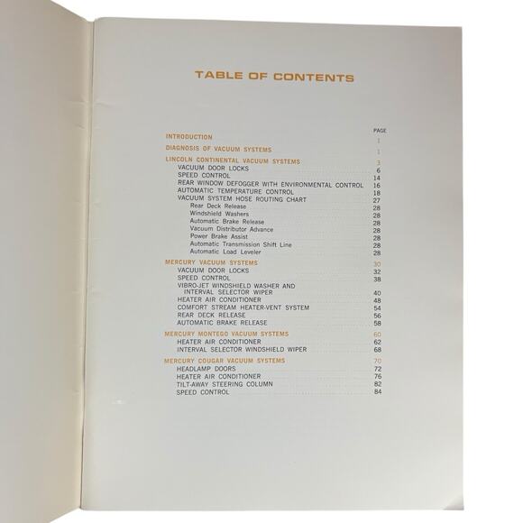 VTG 1968 Ford Lincoln Mercury Service Division Vacuum System Diagnosis Guide OEM - Picture 8 of 12